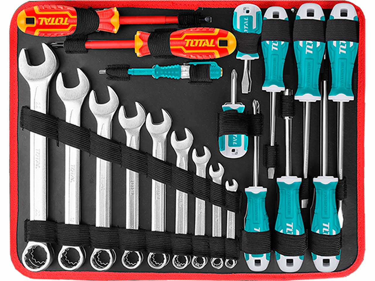Caja de herramientas de 147 piezas Maleta de aluminio TOTAL THKTHP21476